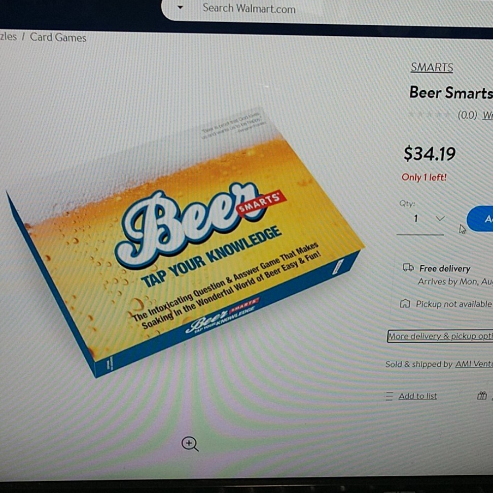 New Unopened Game Beer Smarts